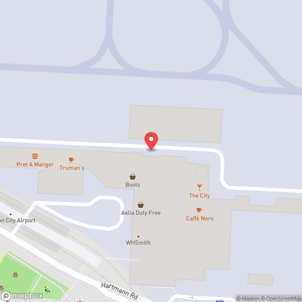 Map of London City Airport (LCY)