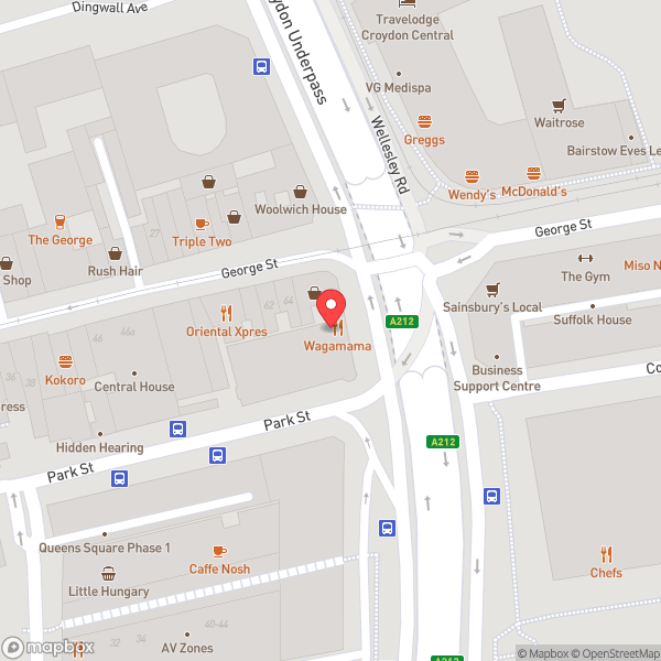 Map of wagamama