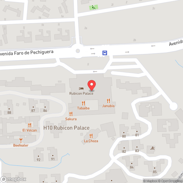 Map of H10 Rubicón Palace