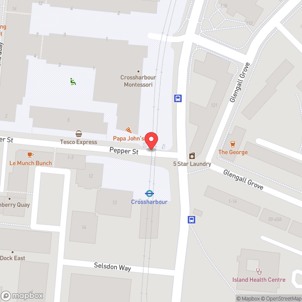 Map of Crossharbour DLR Station