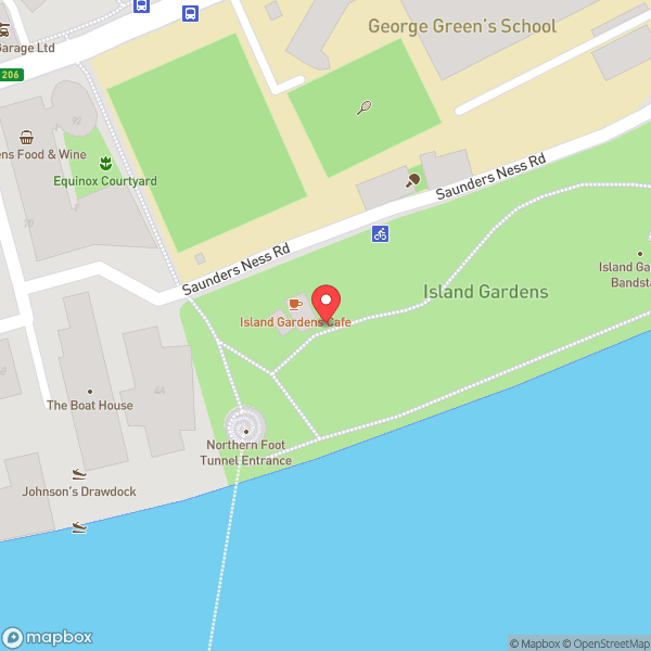 Map of Island Gardens