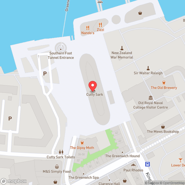 Map of Cutty Sark