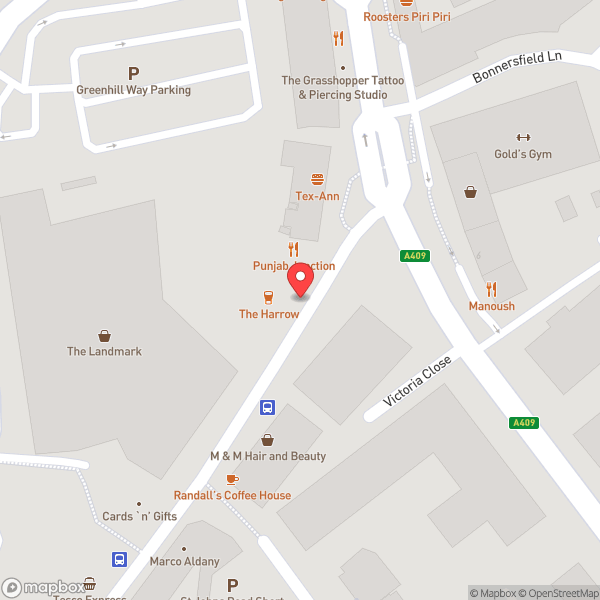 Map of The Harrow in Harrow