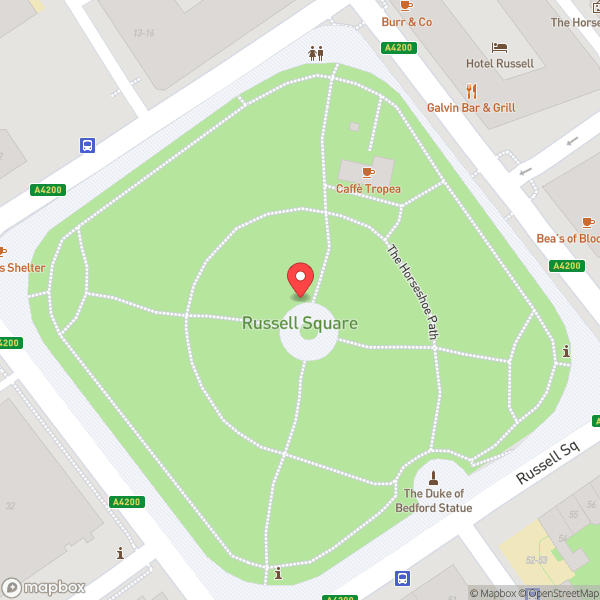 Map of Russell Square