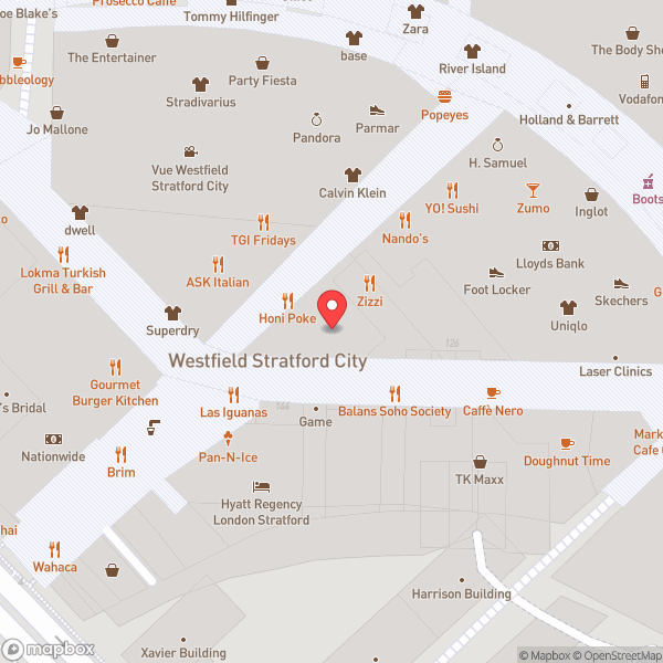 Map of Westfield Stratford City