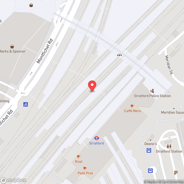 Map of Stratford Railway Station (SRA)