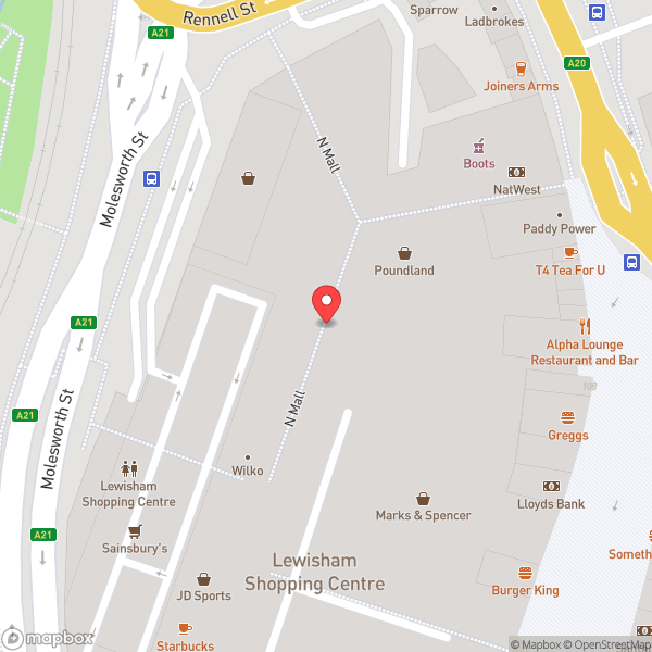 Map of Costa Coffee