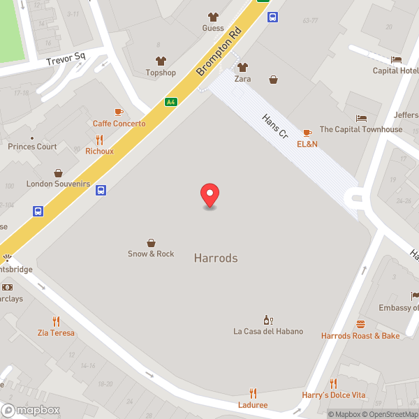 Map of Harrods