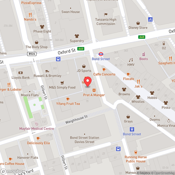 Map of Pret a Manger