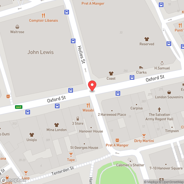 Map of Oxford Street