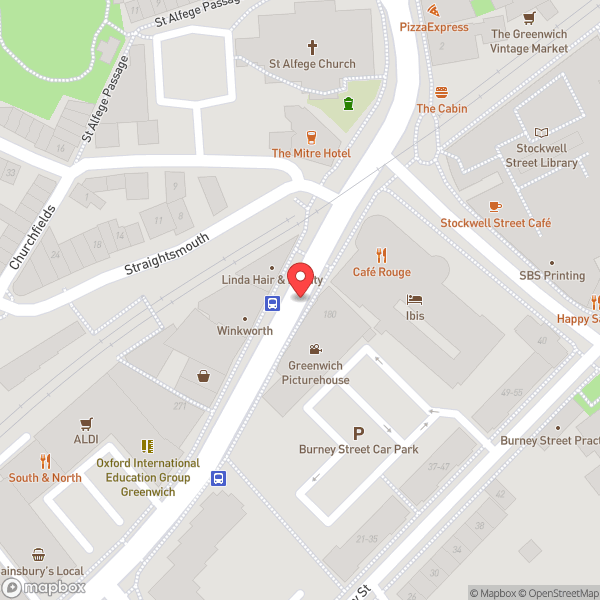 Map of Greenwich Picturehouse