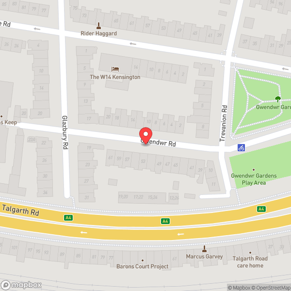 Map of West Kensington