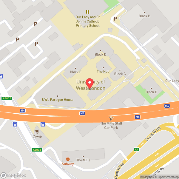 Map of University of West London Paragon House Library