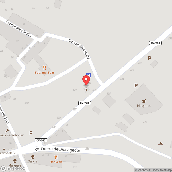 Map of Oficina Turismo Benitachell