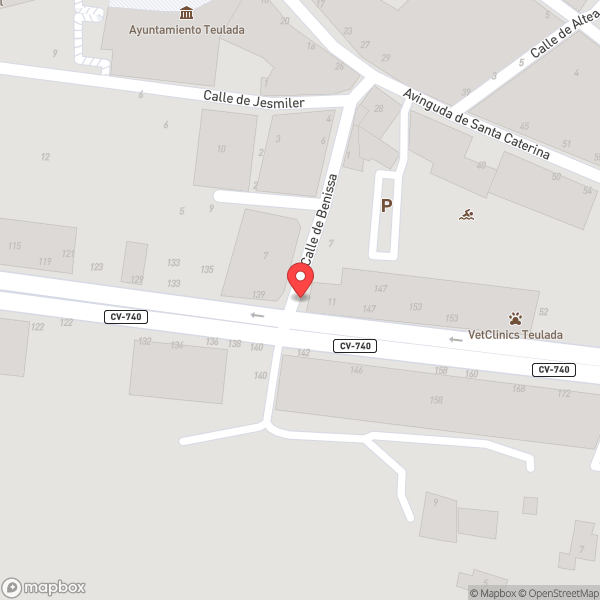 Map of Arquitecto Técnico. Teulada
