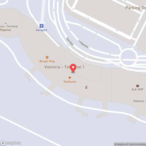 Map of Valencia Airport (VLC) (Aeroport de València)