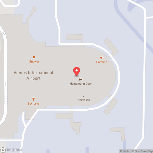 Map of Heinemann Duty Free Travel Value