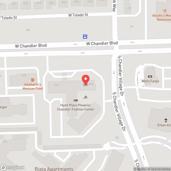 Map of Hyatt Place Phoenix/Chandler-Fashion Center