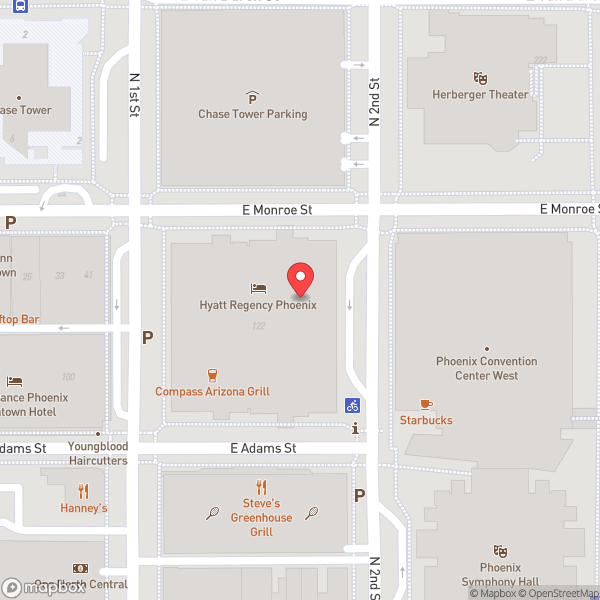Map of Hyatt Regency Phoenix