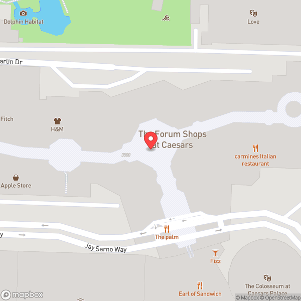 Map of The Forum Shops at Caesars