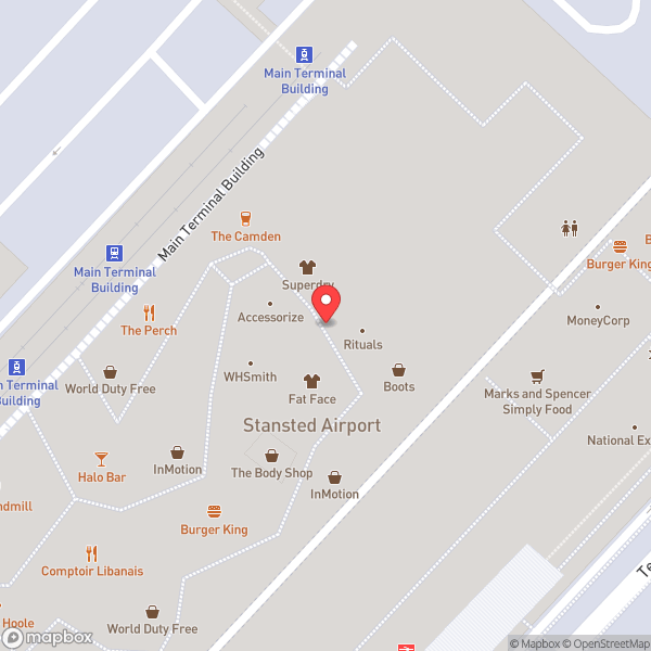 Map of London Stansted Airport (STN)