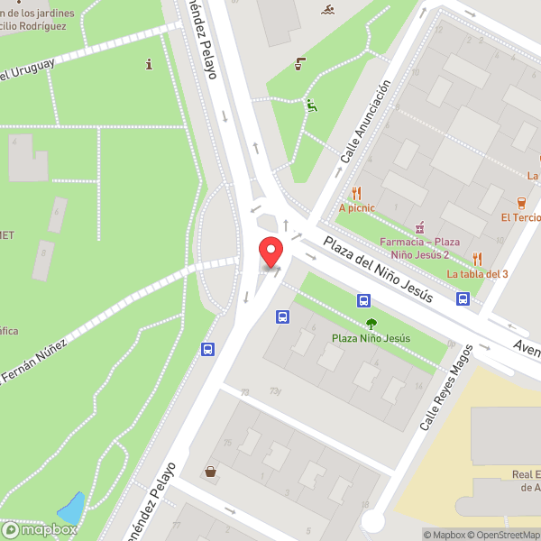 Map of Plaza del Niño Jesus