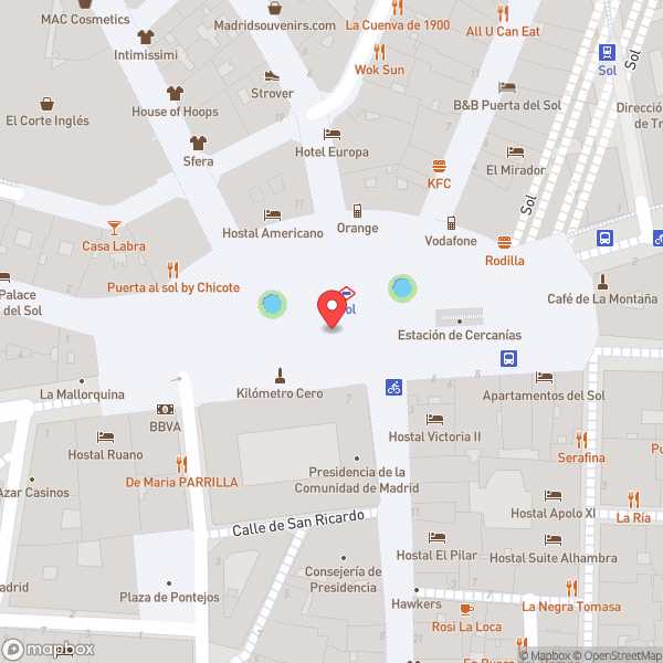 Map of Puerta del Sol