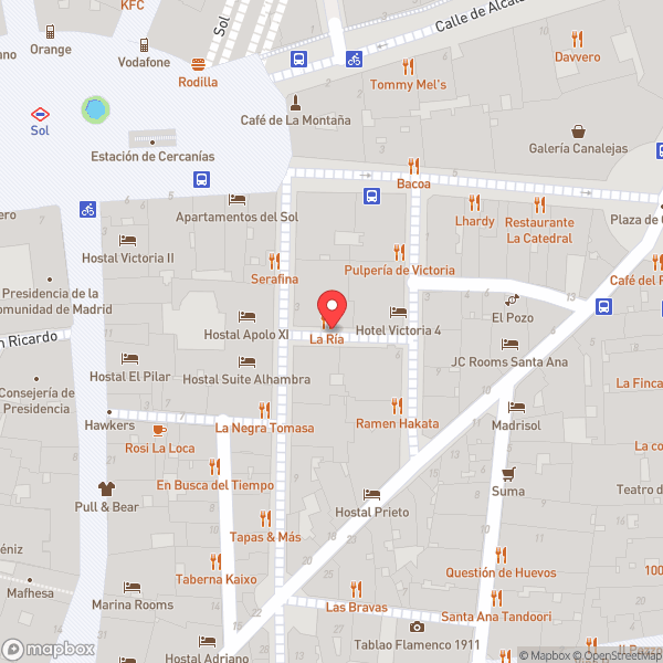 Map of Las Bravas