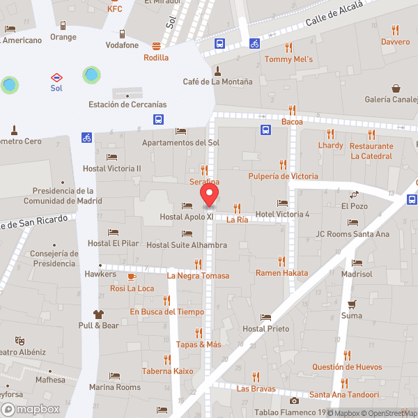 Map of Hostal Alhambra Suites