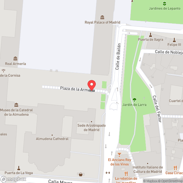 Map of Plaza de la Almudena