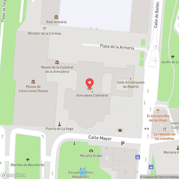 Map of Almudena Cathedral (Catedral de la Almudena)