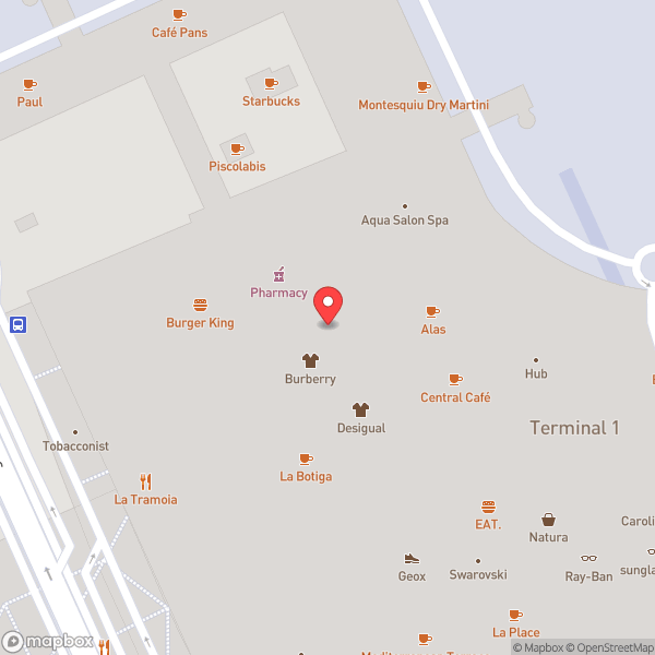 Map of Barcelona Duty Free