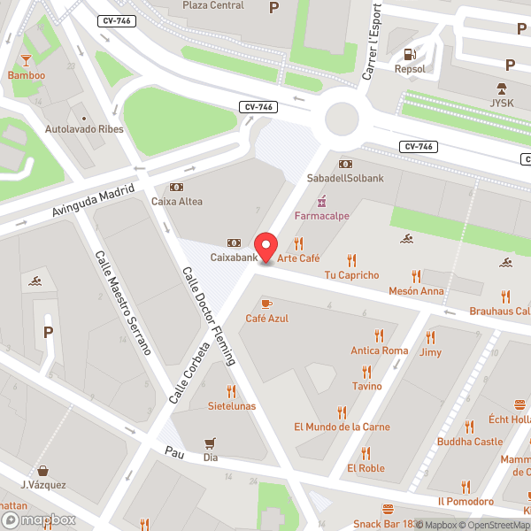 Map of La Tavola