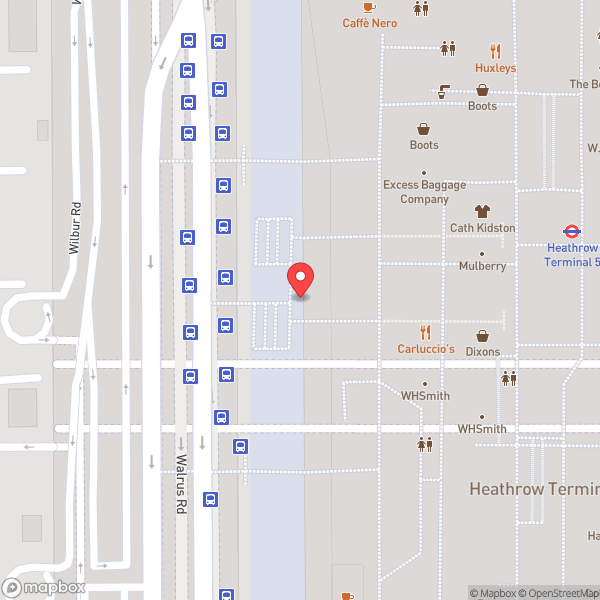 Map of Heathrow Terminal 5 London Underground Station