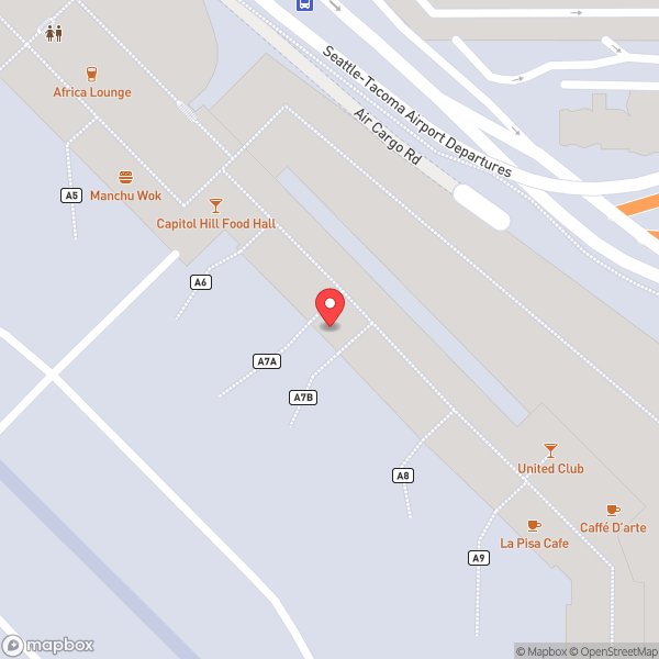 Map of American Airlines Flight 874