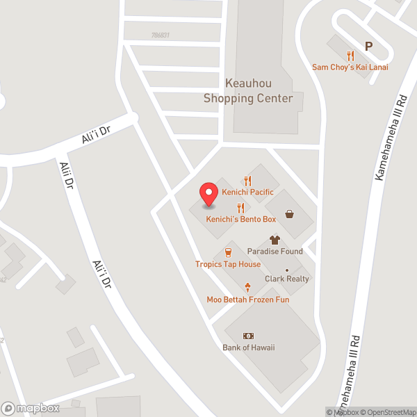 Map of Keauhou Shopping Center