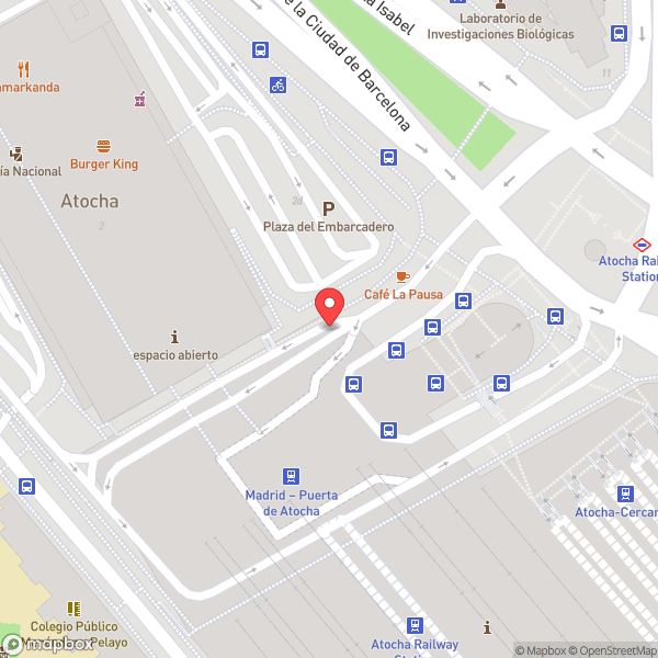 Map of Madrid-Puerta de Atocha Railway Station (Estación de Madrid-Puerta de Atocha)