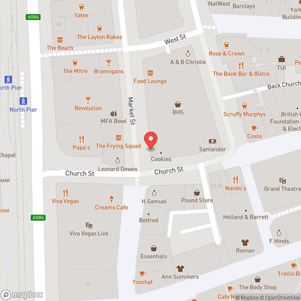 Map of Blackpool Sea Front