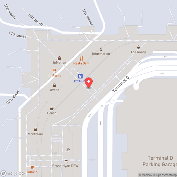 Map of TSA Security Checkpoint