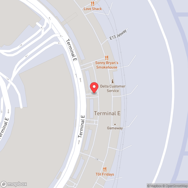 Map of Terminal E