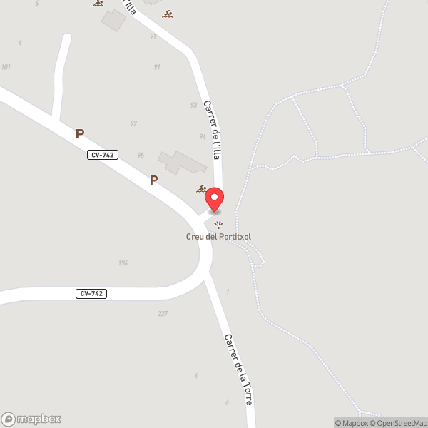 Map of Mirador Creu del Portitxol