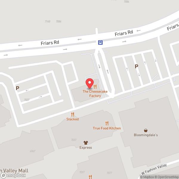 Map of The Cheesecake Factory