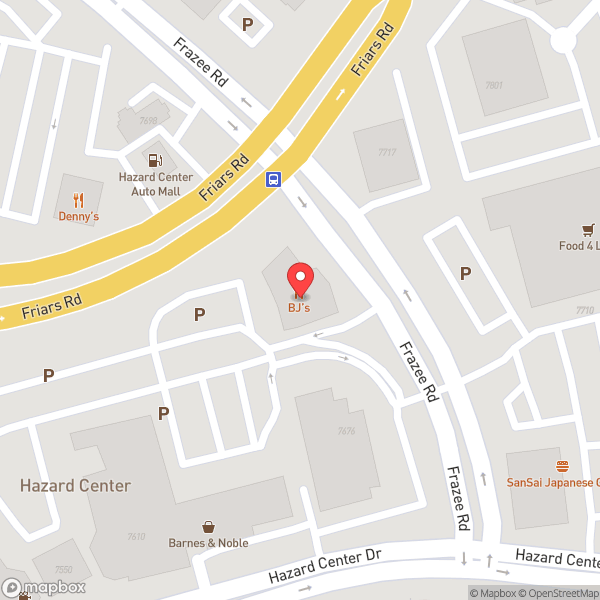 Map of BJ's Restaurant & Brewhouse