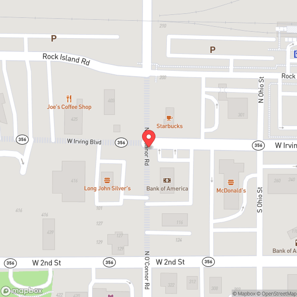 Map of Irving, TX