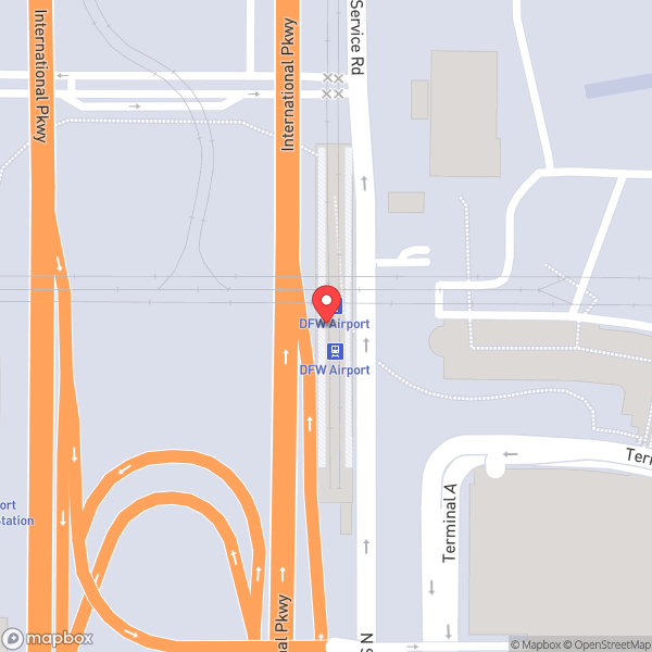 Map of DFW Airport Station (DART Rail)