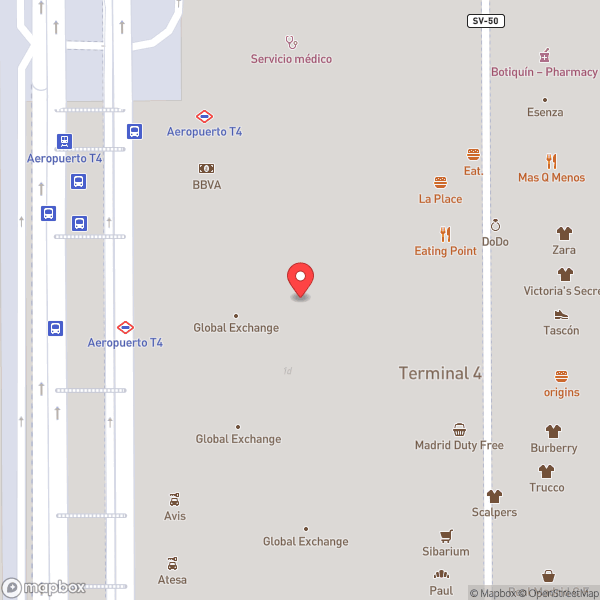 Map of Terminal 4