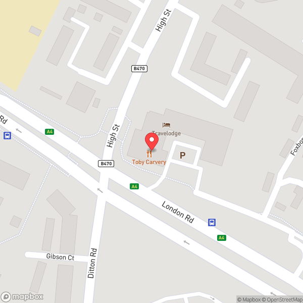 Map of Toby Carvery - Langley