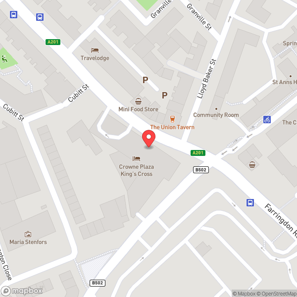 Map of Crowne Plaza London - Kings Cross