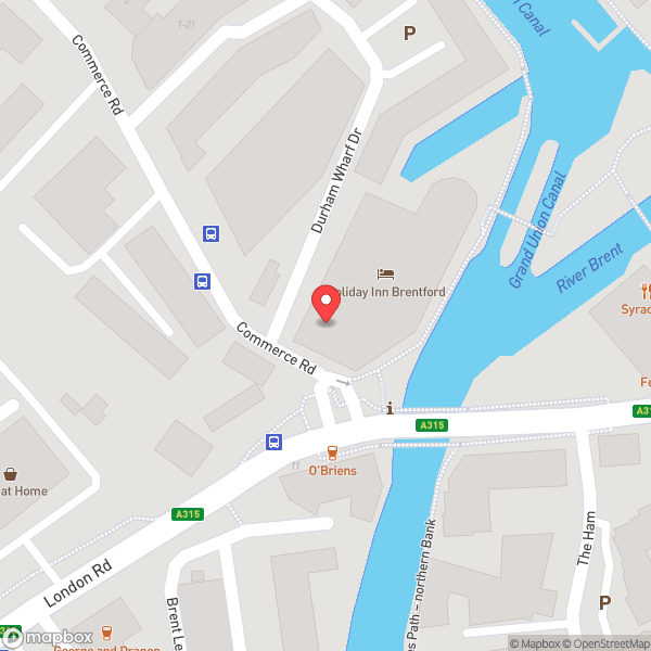 Map of Holiday Inn London - Brentford Lock