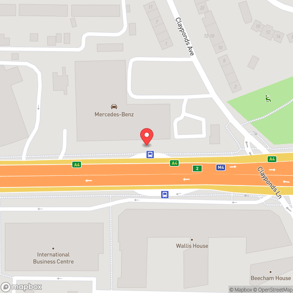 Map of Mercedes Benz Brentford